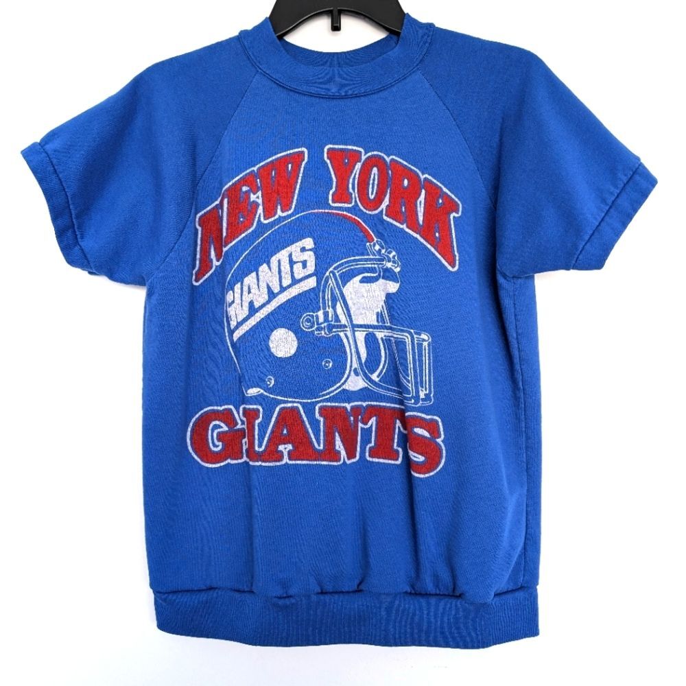 Vintage Jaggle New York Giants Football Team Tshirt Sz M Blue Made in USA